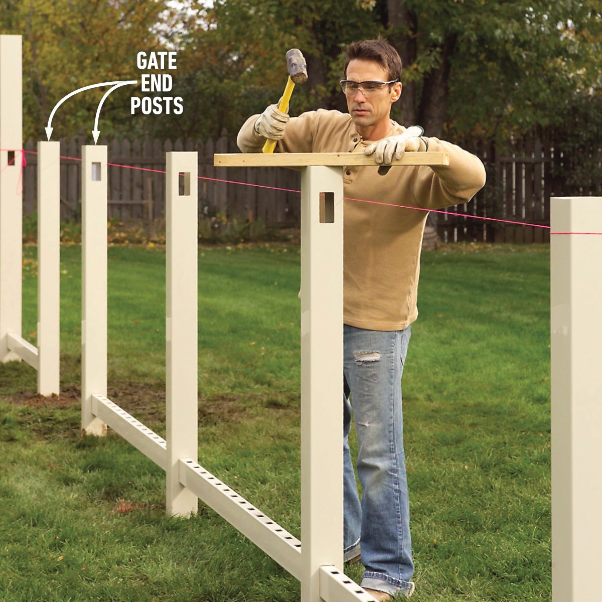 How To Install A Vinyl Fence align posts