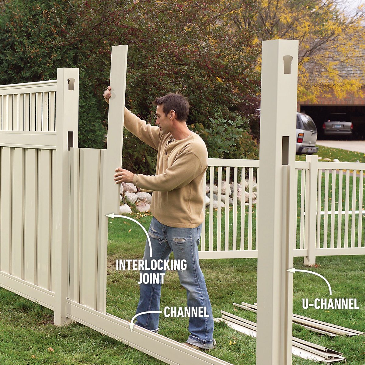 How To Install A Vinyl Fence Position boards