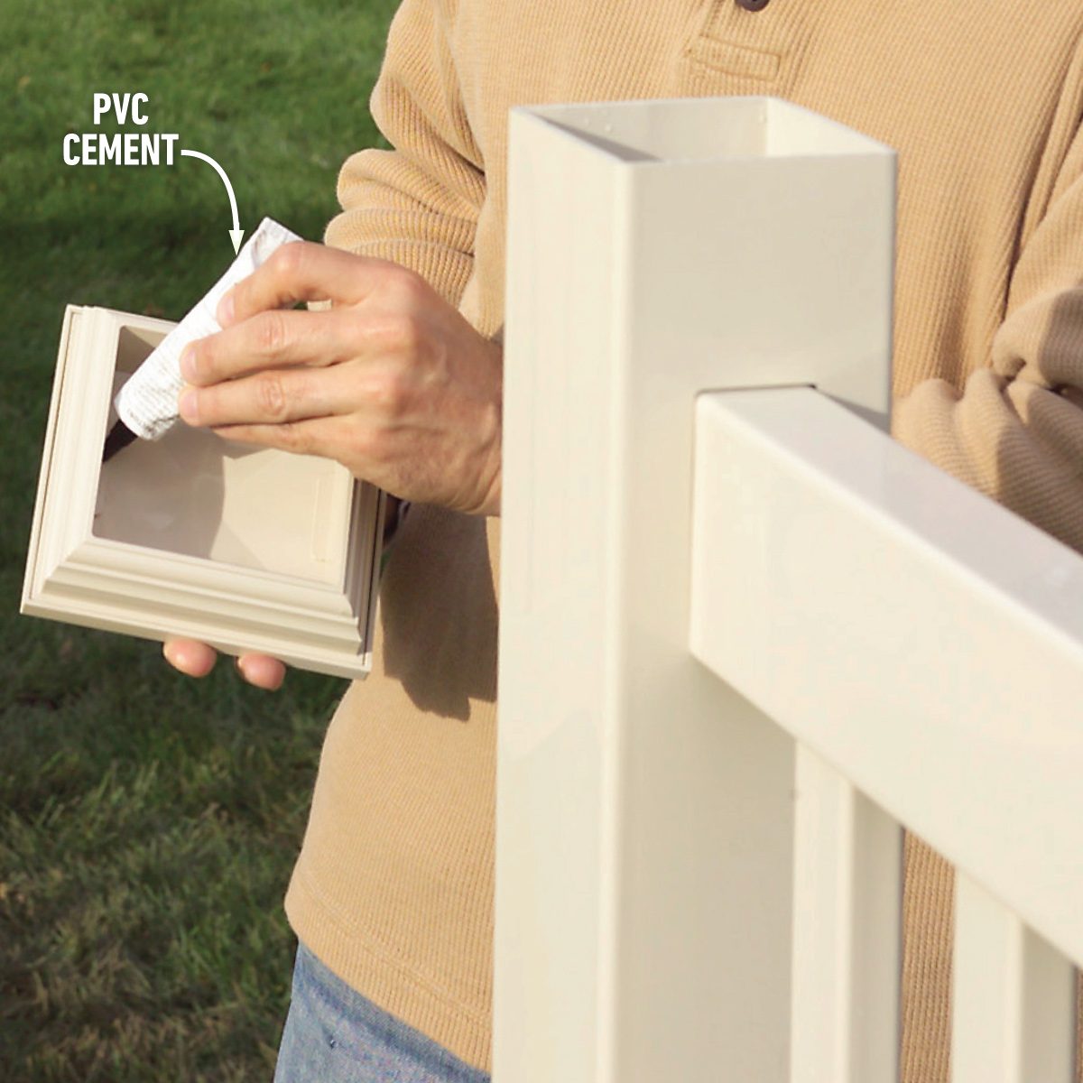 How To Install A Vinyl Fence Cement caps