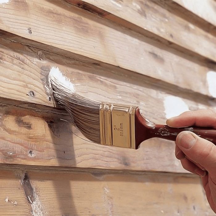 Painting wood with brush