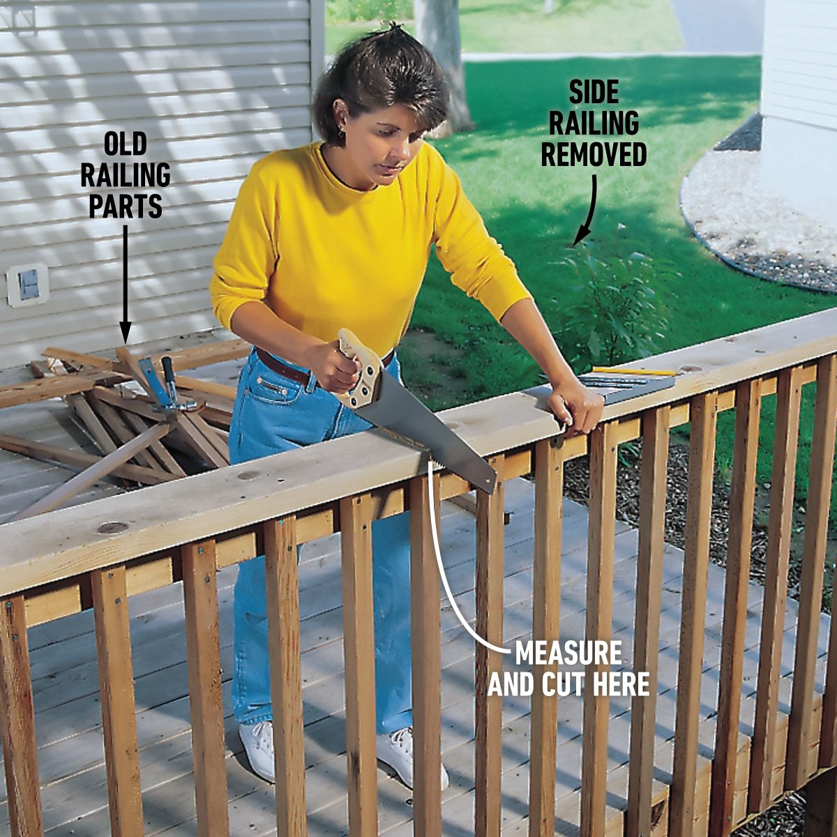 How To Build a Privacy Screen for Your Deck Dismantle The Old Railing