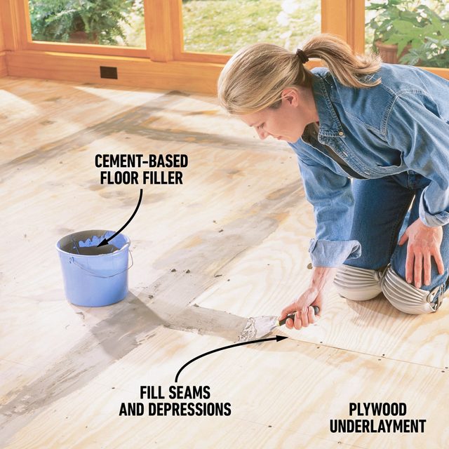 Fill And Sand The Old Floor