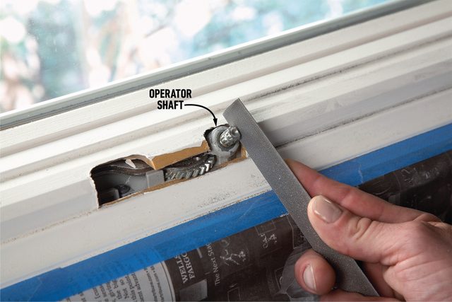 How To Repair Casement Windows File the shaft