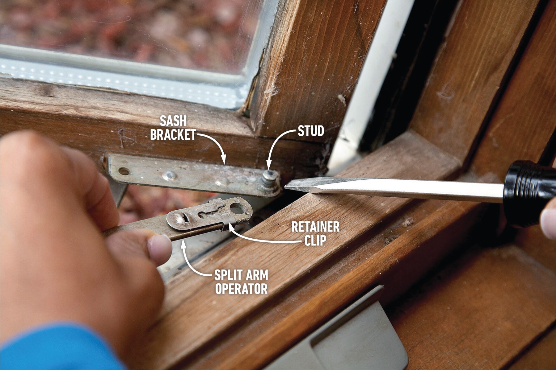 How To Repair Casement Windows Pry off split arm operator