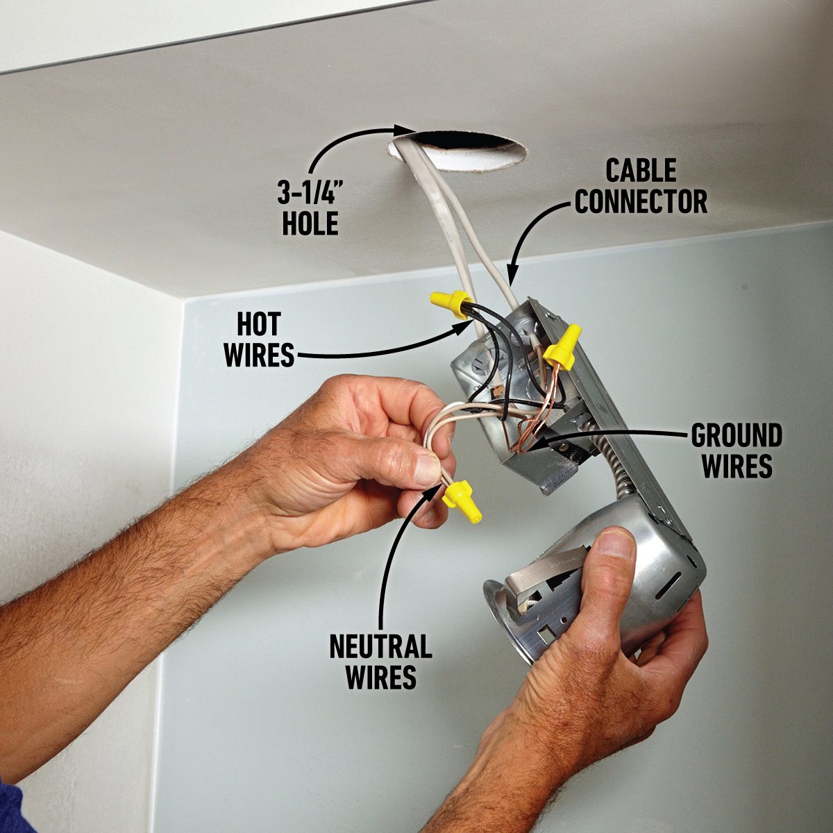 How To Make A Built In Bookcase That Surrounds Your Television Install the recessed lights