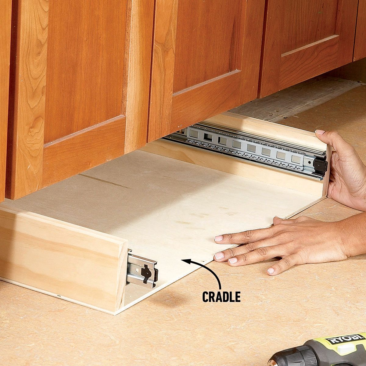 Install The Kitchen Baseboard Drawers