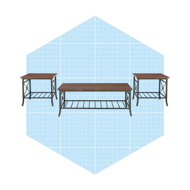 Linon Home Decor Helge Chestnut Wood Top Coffee Table And Accent End Tables Ecomm Via Homedepot.com