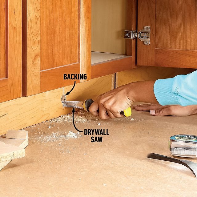 Remove The Toe Kick Plate And Measure