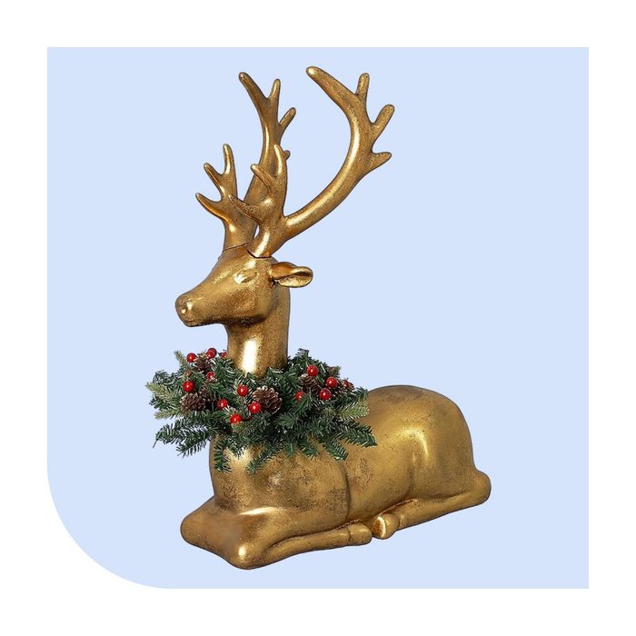 Holiday Living Led Gold Deer Blow Mold Ecomm Via Lowes.com