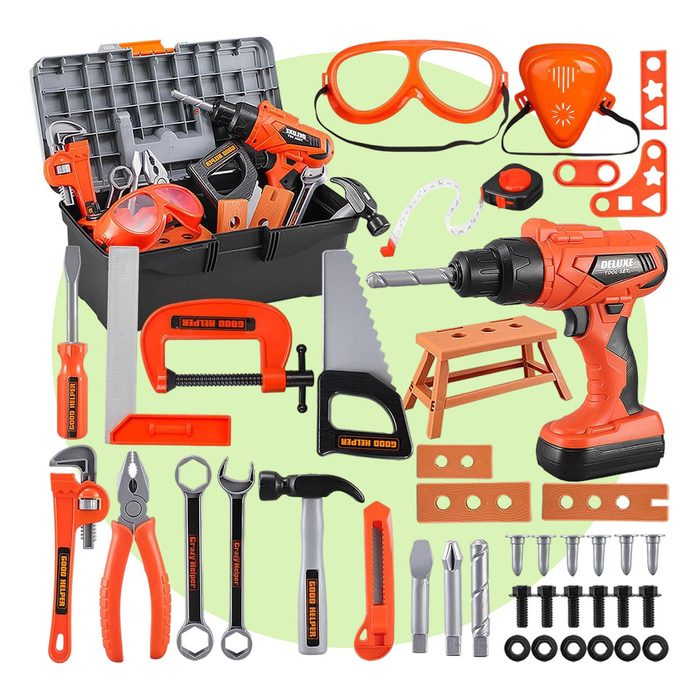 Kids Tool Set Zealous 48 Pcs Toddler Tool Set With Tool Box Electronic Toy Drill