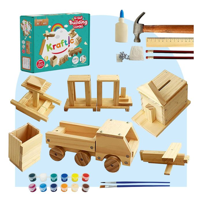 Kraftic Woodworking Building Kit For Kids And Adults