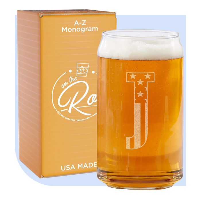 Monogrammed Beer Glass