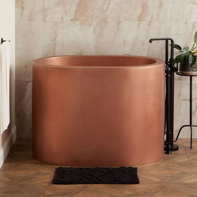 Signature Hardware Raksha Hammered Copper Japanese Soaking Tub Ecomm Via Signaturehardware.com