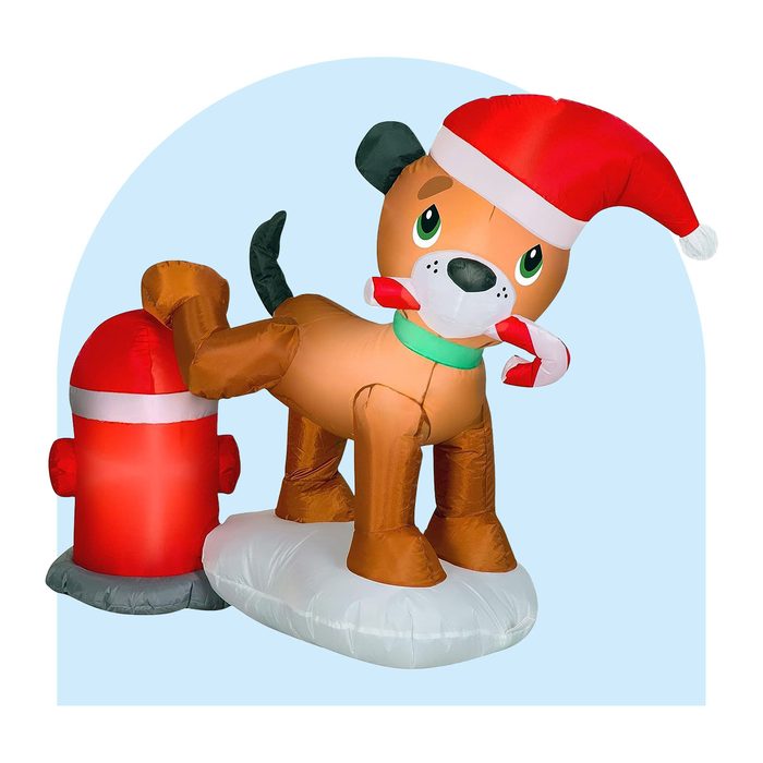National Tree Company Inflatable Puppy Dog And Fire Hydrant