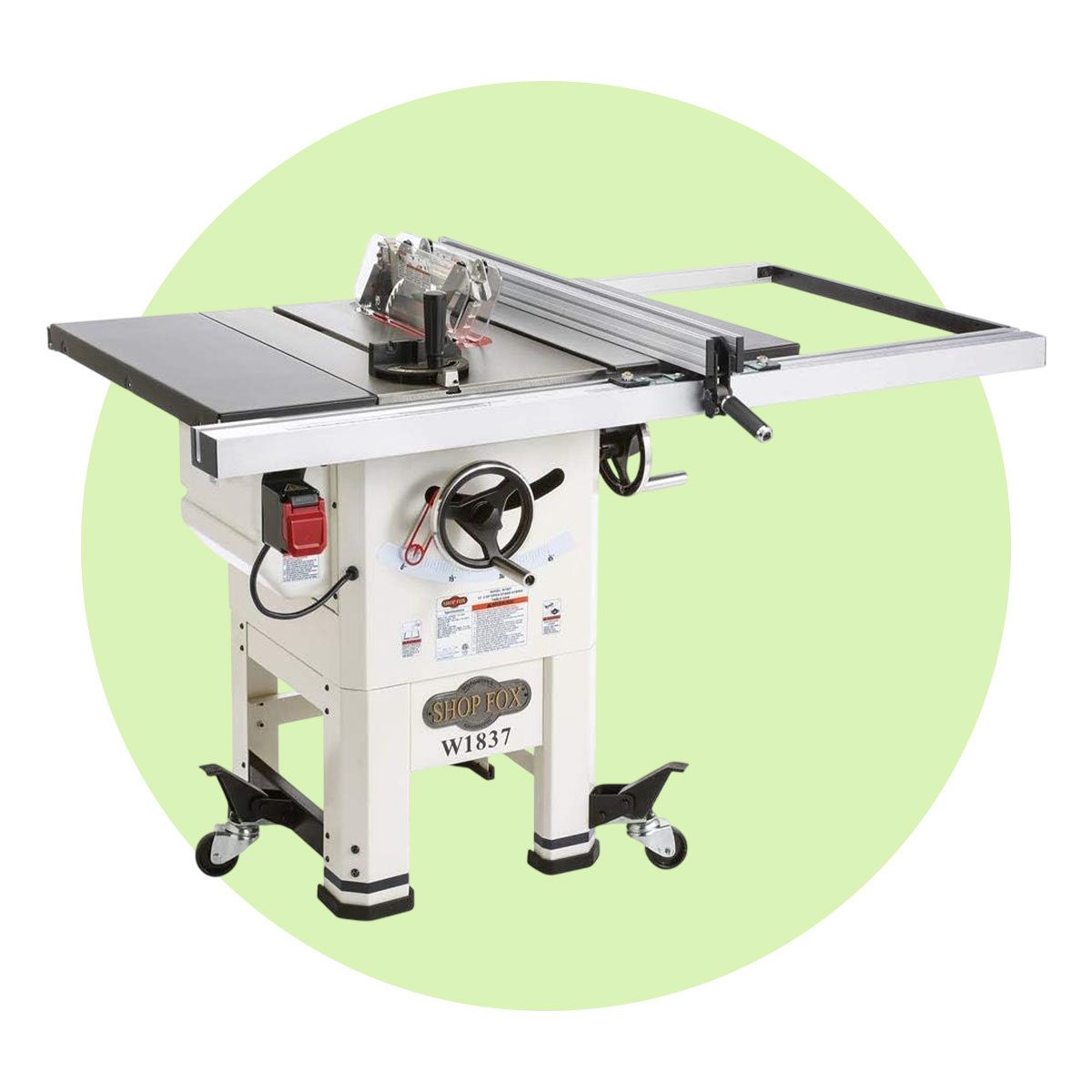 Shop Fox W1837 10' 2 Hp Open Stand Hybrid Table Saw