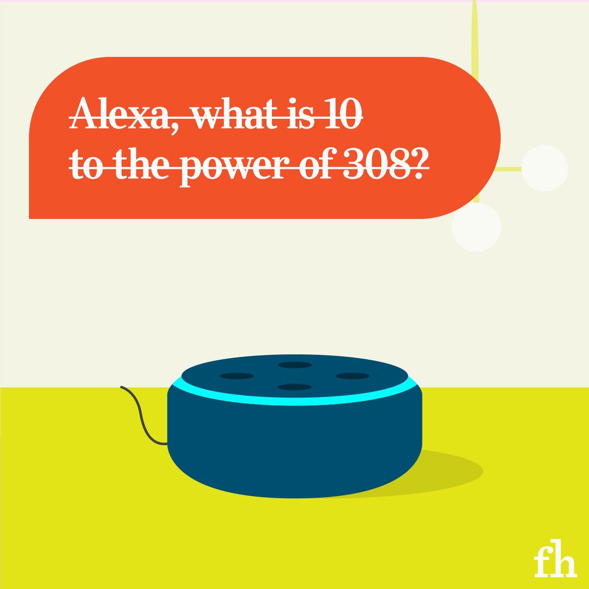 Do Not Ask Alexa To Figure Out What 10 To The Power Of 308 Is