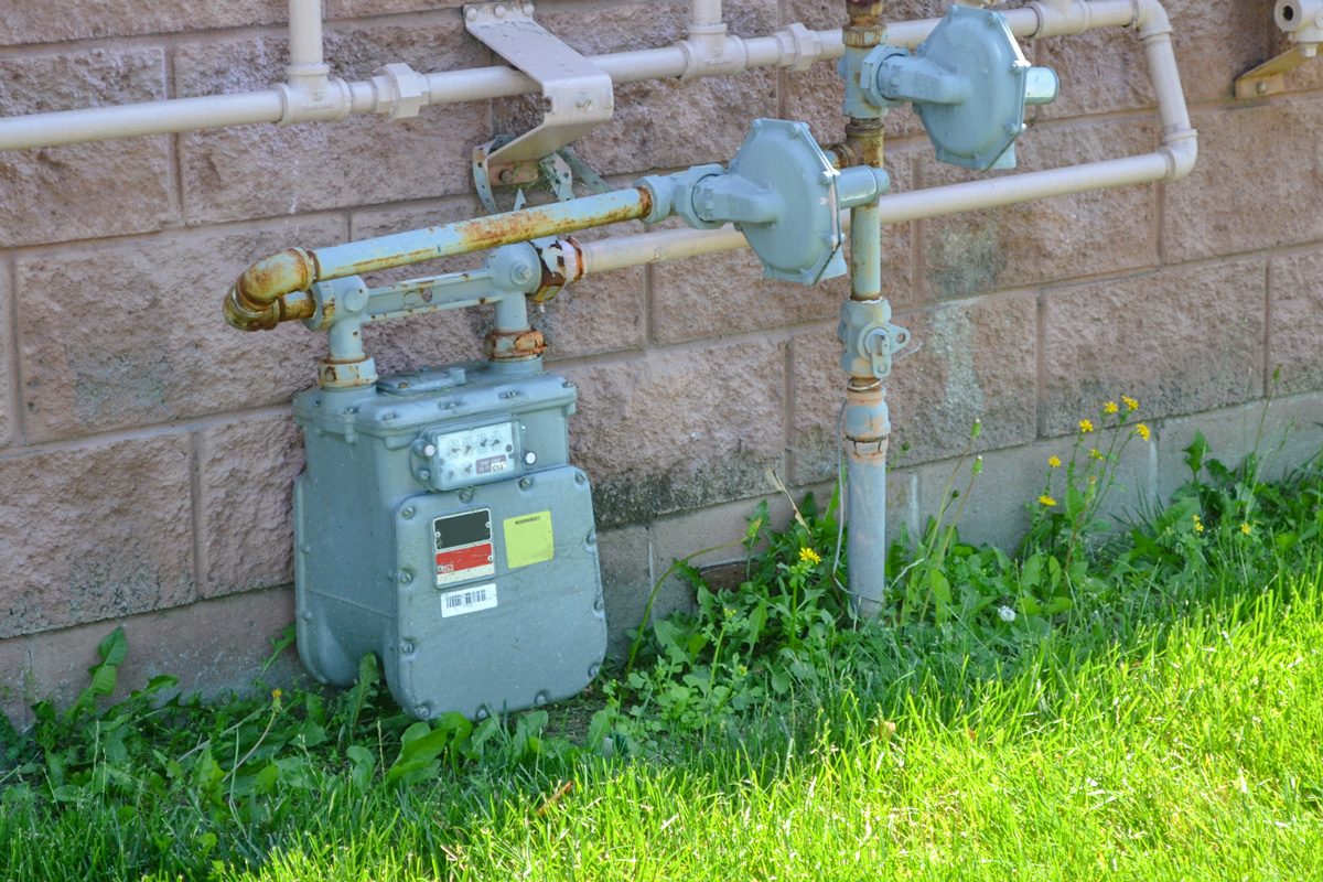 water meter outside house