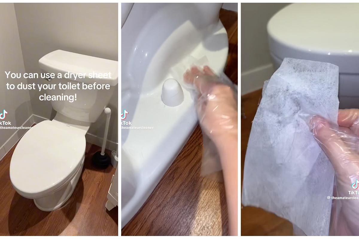 A Used Dryer Sheet Can Make Cleaning Your Toilet So Much Easier