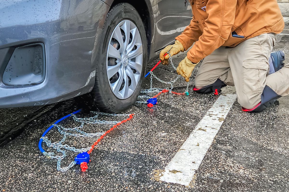 Slide The Chains Around The Tire