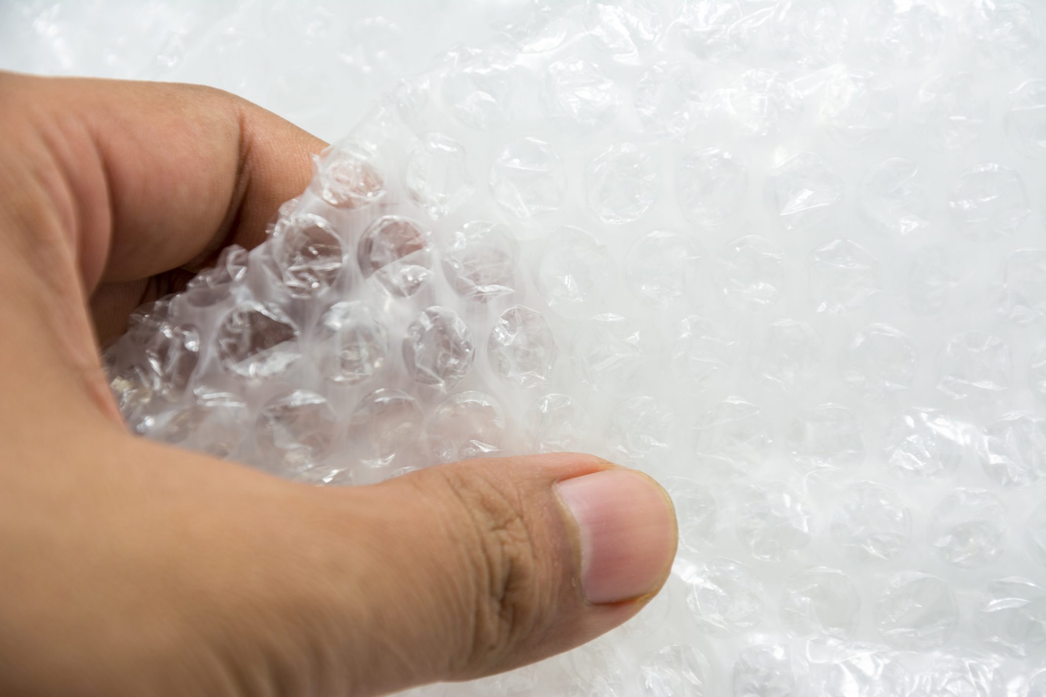 White air bubble wrap