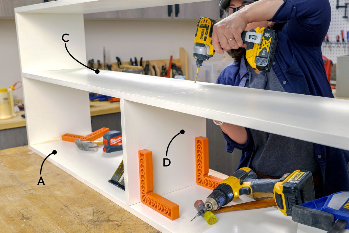 Install Lower Shelf Divider