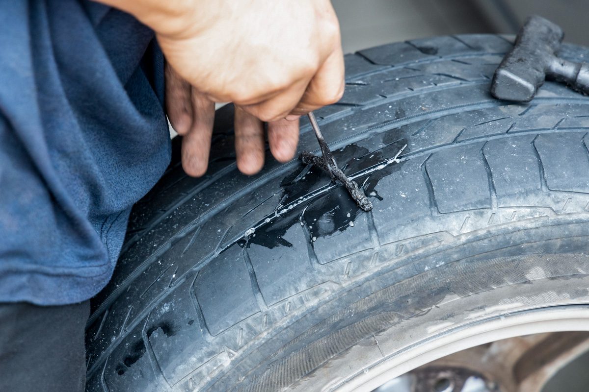 plug being inserted into puncture area